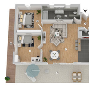 3D-Grundriss Produktbild Layout 1