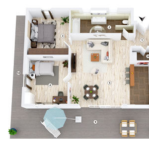 3D-Grundriss Produktbild Layout 4